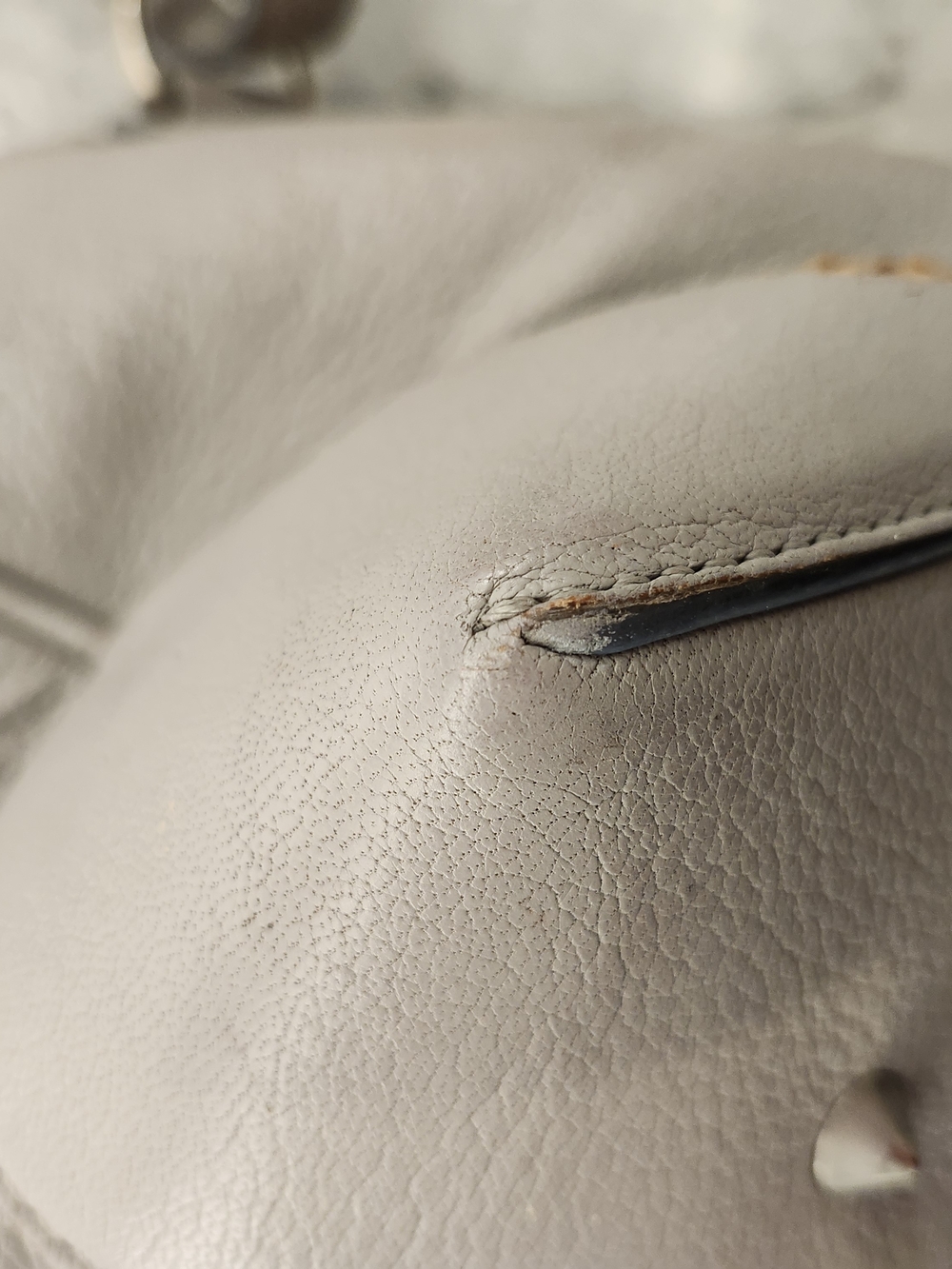 Givenchy Medium Pandora Pure Flap Bag Taupe Grey Leather Authentic - Picture 13 of 16